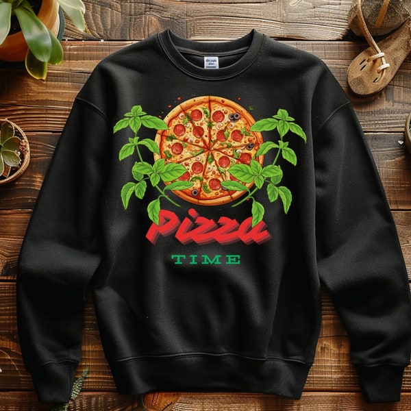 Pizza Time Png/Svg File, Pizza Lovers Clipart, Pizza Time Digital PNG Illustration - Yummy Food Art