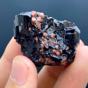 Natural black  Tourmaline  Spceimen Red garnet from skardu Pakistan  weight: 36.94 grams