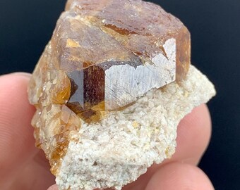 Natural Hessonite Garnet Crystals on Matrix, Skardu Mine, Raw Mineral   28.29   Grams)