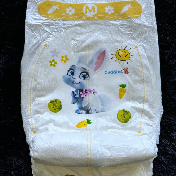 Cuddles Adult Pampers ABDL Adult Baby Diaper Nappy - “Honey The Bunny”