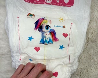 Cuddles Erwachsene Pampers ABDL Erwachsene Baby Windel Windel - ""My Little Pony"""