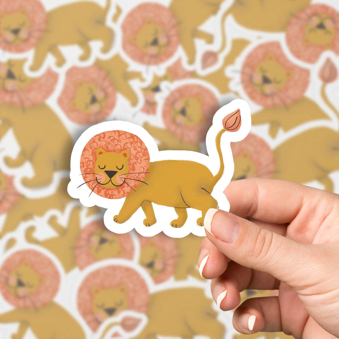 Wild Adventures Lion Glossy Sticker | Lion Sticker, Jungle Sticker ...