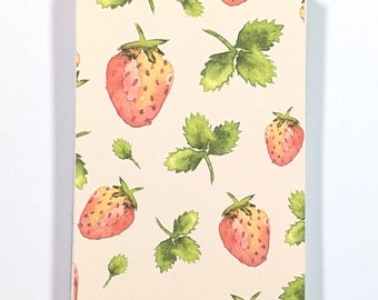 Strawberry Fields Top Spiral Jotter Pocket Notebook
