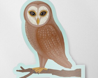 Starry Barn Owl Matte Vinyl Waterproof Sticker