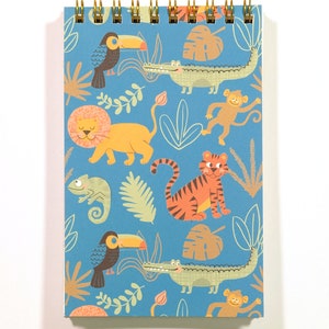 Wild Adventures Mini Jotter | Jungle Mini Notebook, Jotter Notebook, Animal Notebook, Cute Memo Book, Pocket Notebook, Cute Animal Notepad