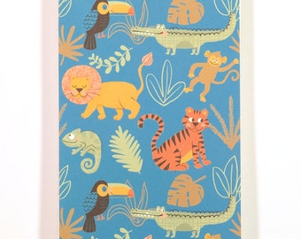 Jungle Animal Mini Notebook: Hand-Illustrated Pocket Jotter