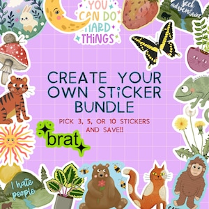 Custom Vinyl Sticker Bundle: Waterproof Laptop Stickers