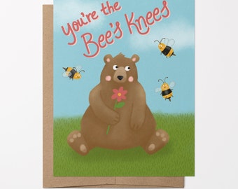 d'amour des genoux d'abeille de Zazzle.be Liste d'envies Vous avez des idées ? Carte de Saint-Valentin, Saint-Valentin, Carte d'ours mignon, Carte d'amour, Carte d'amour d'ours, Carte d'amour d'abeilles