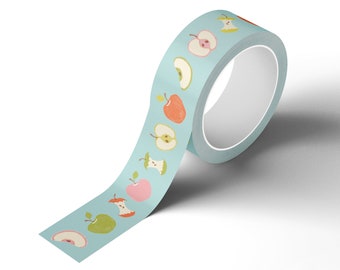 Washi Tape - Apples (1 Roll) | Cute Washi Tape | Journaling Tape | Stationery Tape | Decorative Tape