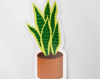 Snake Plant Matte Vinyl Waterproof Sticker