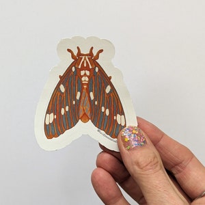 Regal Moth Glossy Vinyl Waterproof Sticker image 2