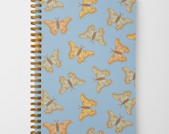 Spanish Moon Moths Eco-Friendly Spiral Bound Notebook