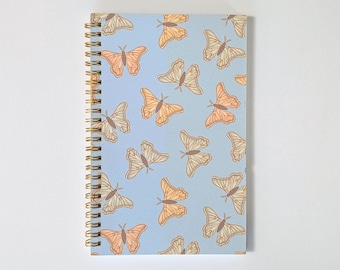 Spanish Moon Moths Lined Spiral Notebook: Moth Notebook