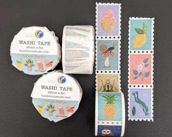 Postage Stamp Washi Tape (1 Roll) | Cute Washi Tape | Bullet Journaling Tape | Stationery Tape | Decorative Tape