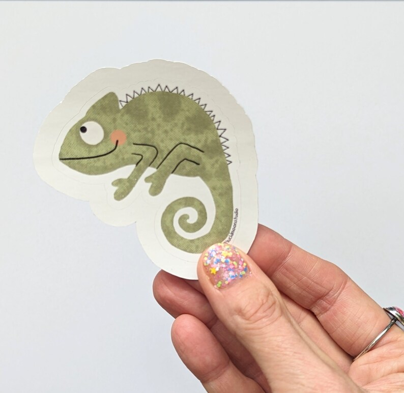 Wild Adventures Chameleon Glossy Vinyl Waterproof Sticker image 2