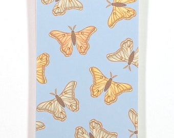 Spanish Moon Moths Top Spiral Jotter Pocket Notebook