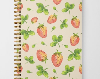 Strawberry Fields Eco-Friendly Spiral-Bound Notebook