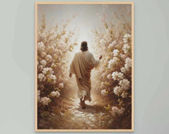 Saviour's Walk, sofortiger Download, Jesus rettet Lamm, christliches Bild, Guter Hirte Kunst, LDS Drucke, Jesus Wandkunst, Christus Kunst