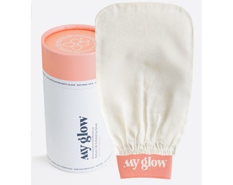 MYGLOW Bath Hammam Scrub Peeling Glove Floss Silk All Skin/ Hamam Kesesi Lastikli Peeling Eldiveni %100 Floş Ipek Tüm Cilt