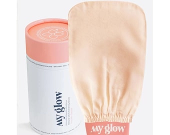 MYGLOW Bath Hammam Scrub Peeling Glove Floss Silk All Skin/Yavruağzı Lastikli Banyo Kesesi Hamam Peeling Eldiveni Floş Ipek Kese Tüm Cilt