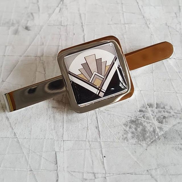 Image of Art Deco Fan Tie Clip