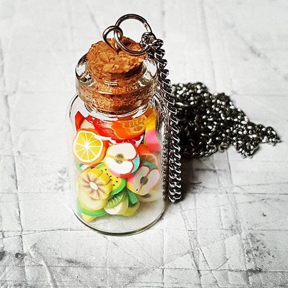 Glass jar necklace sale
