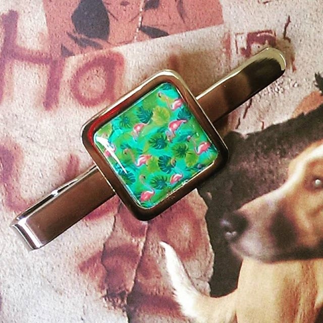 Image of Vintage Flamingos Tie Clip