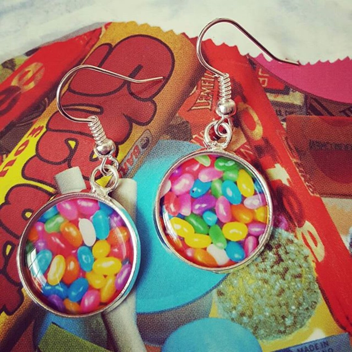 Jelly Beans Earrings Etsy UK