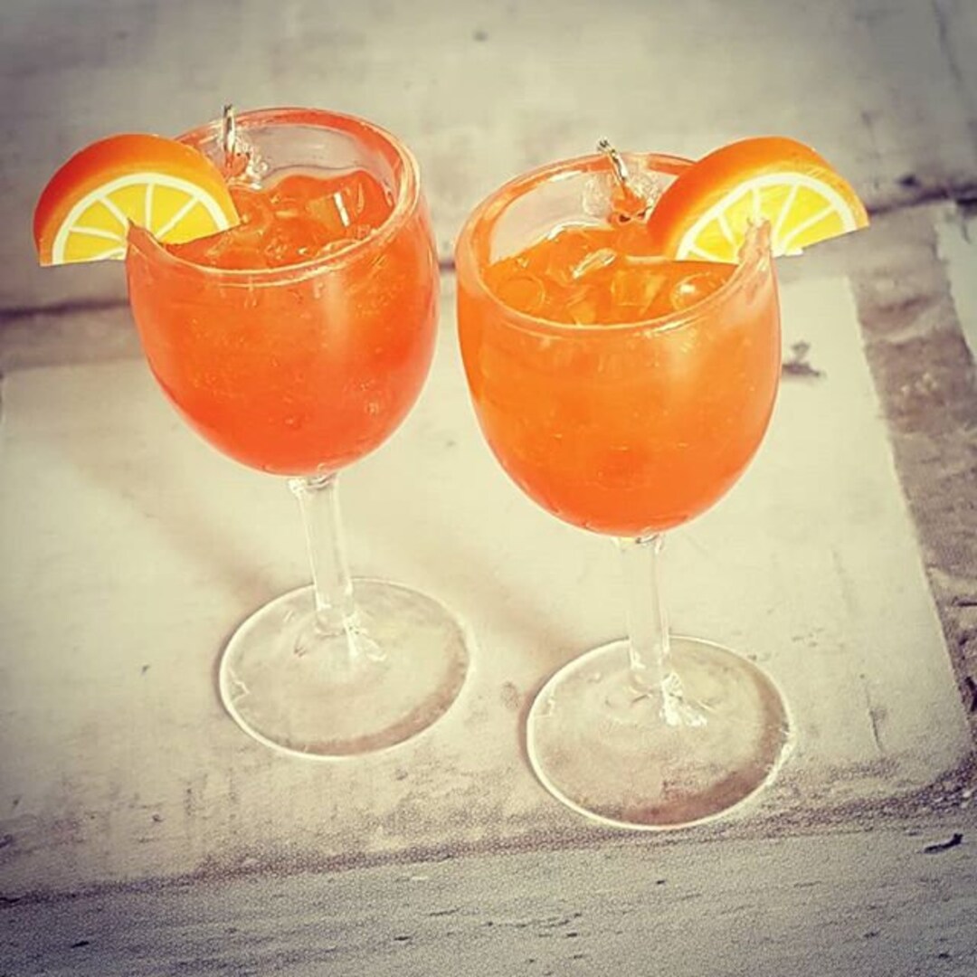 Tangerine Dream Cocktail Earrings Etsy
