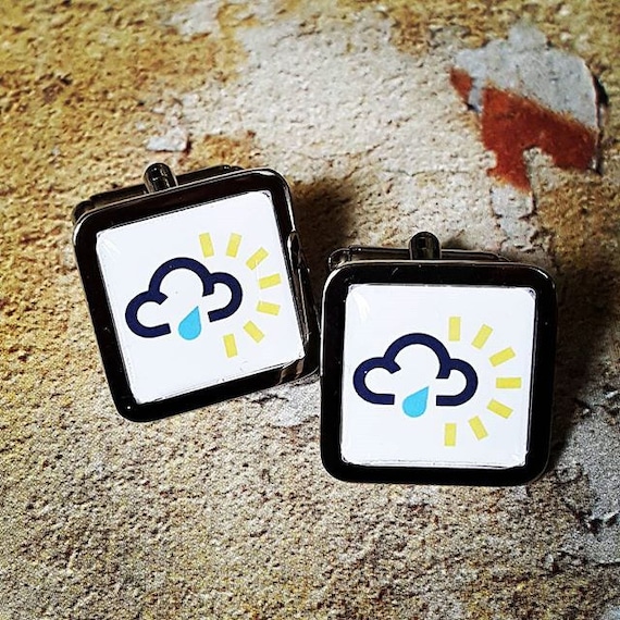 Weather Sun Rain Cufflinks