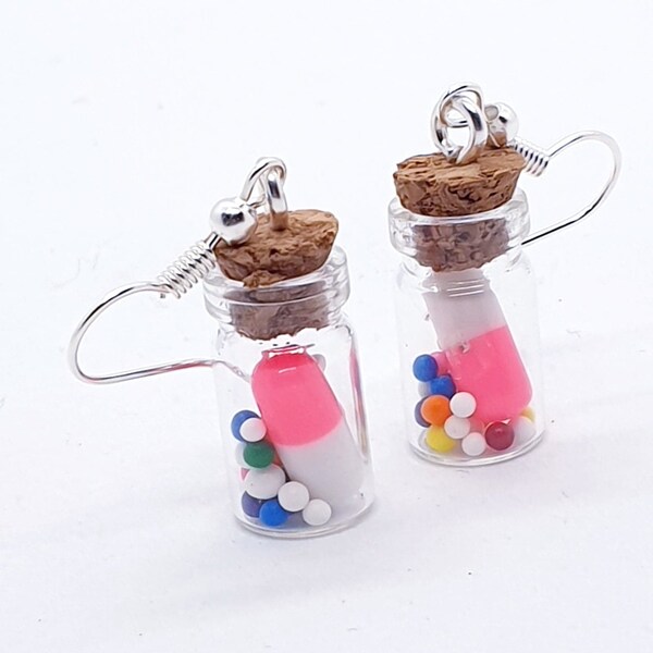Tiny Bottle Earrings Etsy