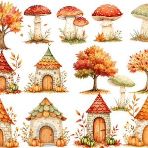 Watercolor Magical Autumn Fairy Garden Clipart Bundle ✨
Beautiful bohemian fall clipart with pumpkins, flowers, fairies, and cute animals. Perfect for birthday invitations, printable stickers, digital planners, scrapbooking, and DIY projects. High-quality PNG files with transparent background. Instant digital download for your creative ideas