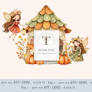 Watercolor Magical Autumn Fairy Garden Clipart Bundle ✨
Beautiful bohemian fall clipart with pumpkins, flowers, fairies, and cute animals. Perfect for birthday invitations, printable stickers, digital planners, scrapbooking, and DIY projects. High-quality PNG files with transparent background. Instant digital download for your creative ideas