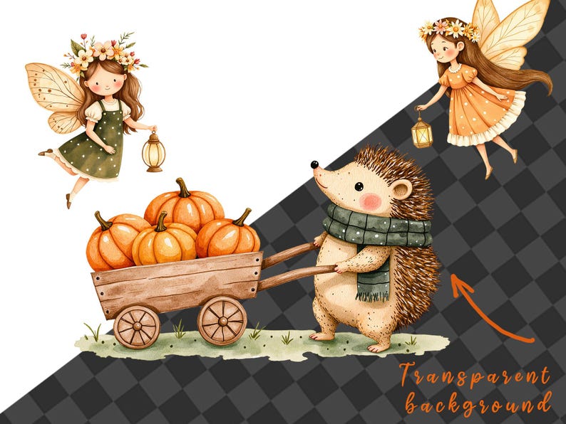 Watercolor Magical Autumn Fairy Garden Clipart Bundle ✨
Beautiful bohemian fall clipart with pumpkins, flowers, fairies, and cute animals. Perfect for birthday invitations, printable stickers, digital planners, scrapbooking, and DIY projects. High-quality PNG files with transparent background. Instant digital download for your creative ideas