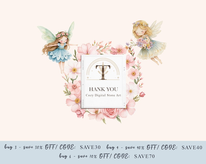 Watercolor magical Garden Fairies Clipart, Cute nature fairies Forest Birthday Bundle for Fantasy Illustrations, Fairytale House magic pink