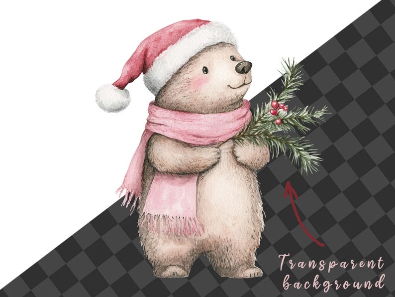 Pink trendy Christmas clipart bundle featuring Santa, boho blush woodland animals, and winter wreaths. Perfect for digital planners, printable stickers, invitations, and more. High-quality PNGs for instant download — ideal for holiday crafts, scrapbooking, and creative projects. Digital product only.