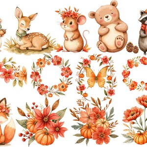 Watercolor Magical Autumn Fairy Garden Clipart Bundle ✨
Beautiful bohemian fall clipart with pumpkins, flowers, fairies, and cute animals. Perfect for birthday invitations, printable stickers, digital planners, scrapbooking, and DIY projects. High-quality PNG files with transparent background. Instant digital download for your creative ideas