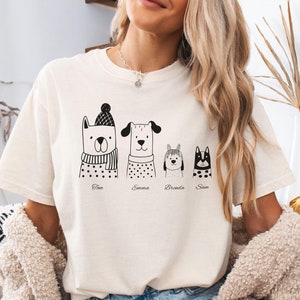 Personalized T-Shirt, Custom Family Names Shirt, Unique Mom Gift, Funny Family Tee, Gifts for Dog Lovers & More!