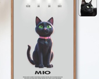 3D Pixar Pet Styled Portrait | Custom Cartoon Pet Portrait Gift, Personalized Pixar Dog Print, Unique Pet Art Movie Poster