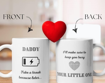 Best Dad Mug - Worlds Best Dad Coffee Cup, Ceramic Mug Gift for Father's Day, Cool Dad Gift, Unique Birthday Present for Him