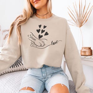 Human Hand and Paw Sweatshirt Personalizable, Dog Lover Hoodie, Pet Lover Owner Gifts, High Five Shirt, Dog Shirt, Dog Lover tee