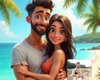 3D Pixar Styled Portrait Gift | Custom Cartoon Portrait from Photo | Family & Couple Gifts, Unique Animation Character