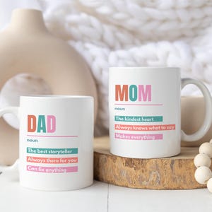 Personalised Name Definition Mug | Unique Minimalist Gift for Mum, Dad & Special Occasions - Birthday, Christmas, Father&#39;s Day
