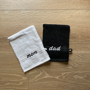 Personalized Washcloth, Embroidered, Face towel, Facecloth, Washandje afbeelding 1