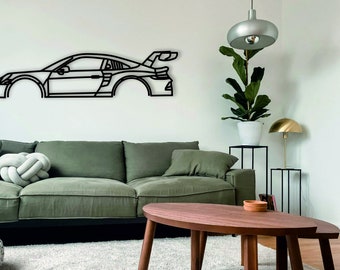 3D Car Line Wall Art,PVC Wall Art Décor, Aesthetic Wall Décor, Modern Minimalist Art, Car, Porche