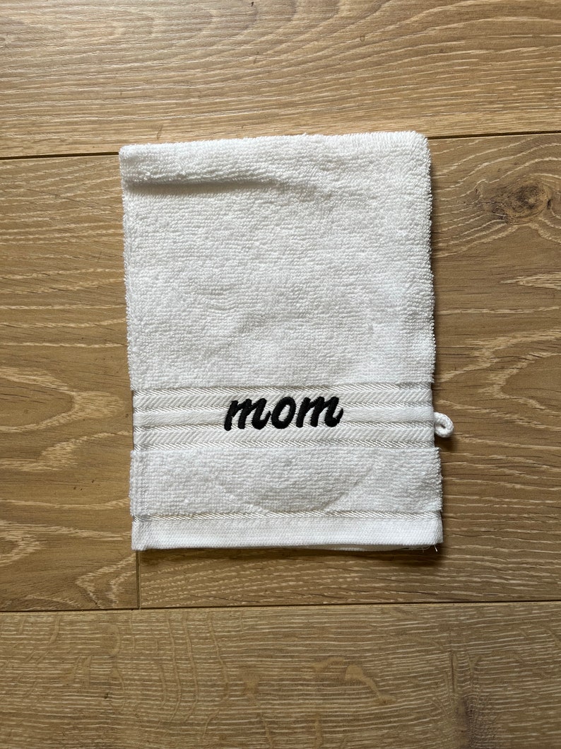 Personalized Washcloth, Embroidered, Face towel, Facecloth, Washandje afbeelding 3