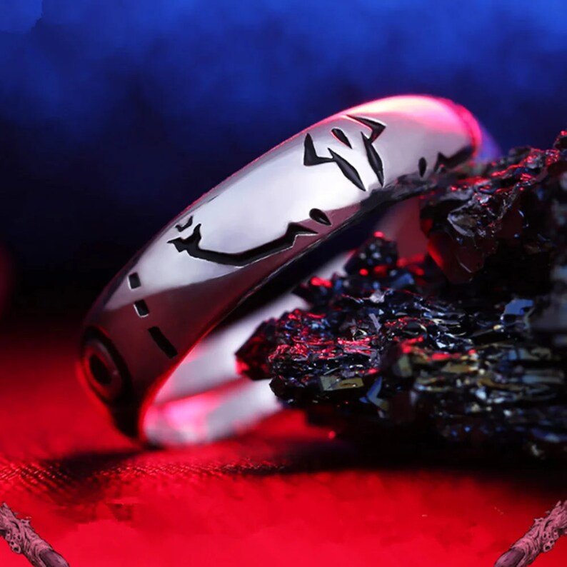 Jujutsu Kaisen Ryomen Sukuna Itadori Yuji Ring Anime Metall Größenverstellbar Unisex Ringe Schmuck Requisite Zubehör Geschenk Bild 5