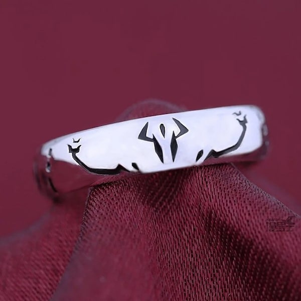 Jujutsu Kaisen Ryomen Sukuna Itadori Yuji Ring Anime  Metall Größenverstellbar Unisex Ringe Schmuck Requisite Zubehör Geschenk