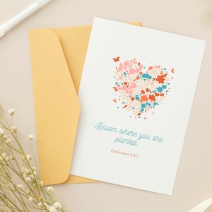 JW Greeting Card. Colossians 2:6,7 Bloom Where You Are Planted.JW Gift Digital Download Printable Needgreater Full Time Service SKE Ministry