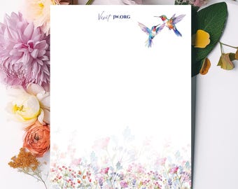 JW Briefpapier | Besuchen Sie JW.org Printable Briefpapier | Briefpapier für Ermutigung & Geistlichkeit | Kolibri Blumenmuster